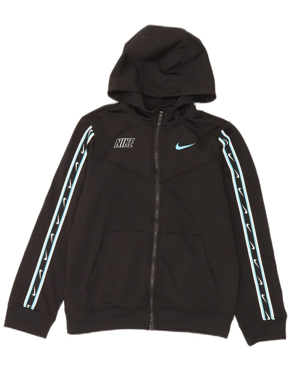 Nike Boys Dri Fit Graphic Zip Hoodie pulover 12-13 Years Large Black