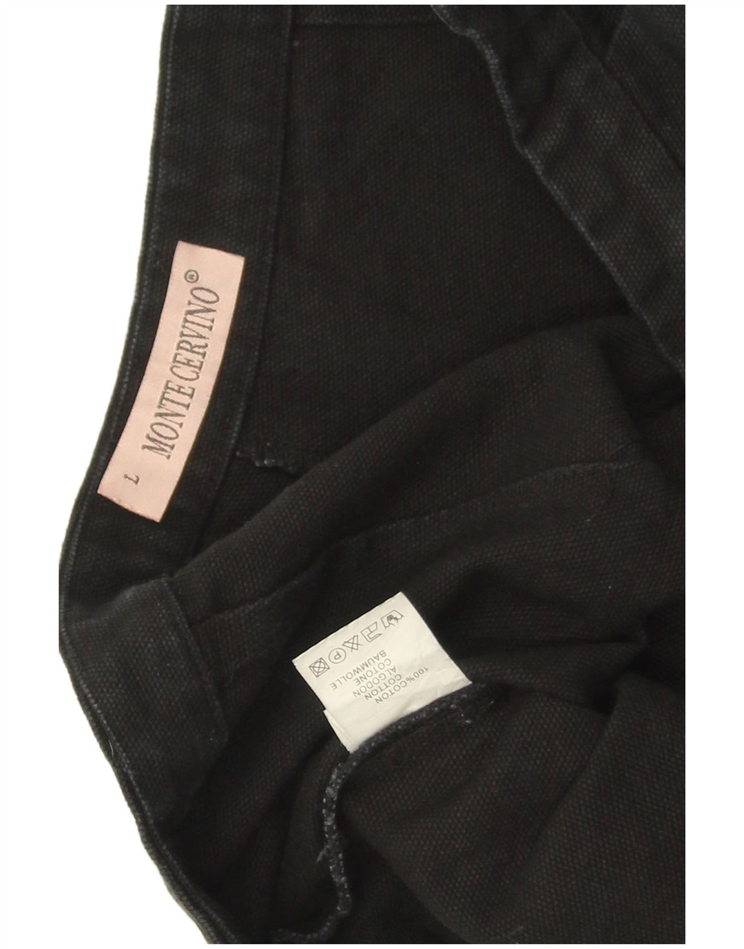 Vintage ženske grafičke chino kratke hlače, velike W30, crni pamuk