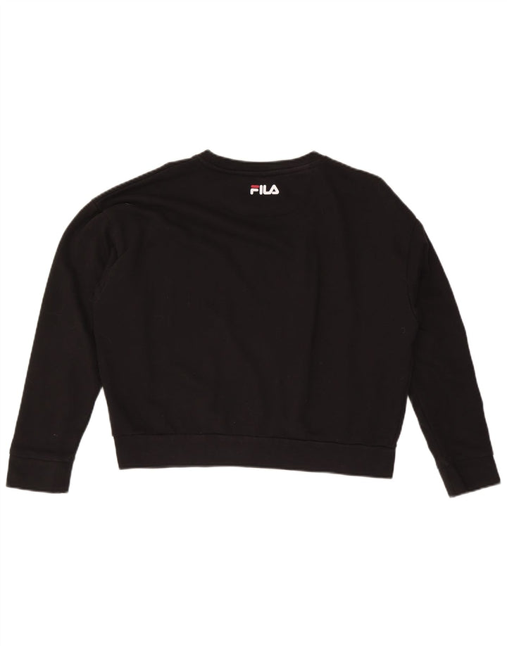 FILA Ženska prekomjerna majica s grafičkim motivima UK 10 Mala crna