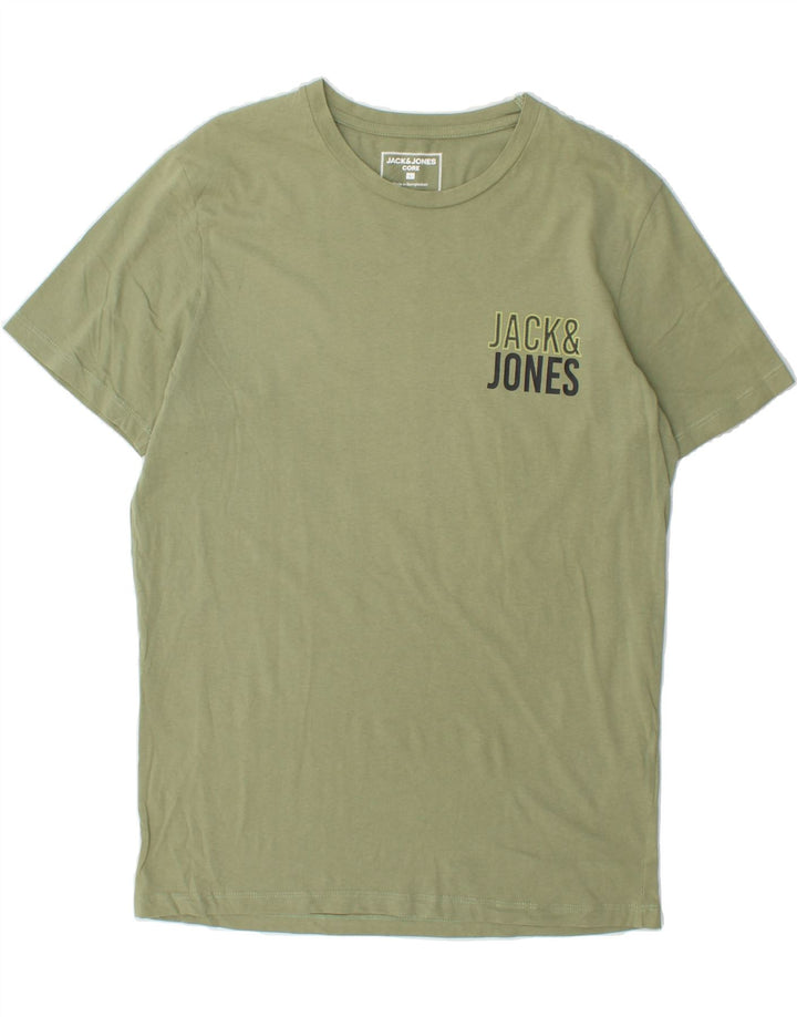 JACK & JONES Mens T-Shirt Top Large Green Cotton Vintage Jack & Jones and Second-Hand Jack & Jones from Messina Hembry 