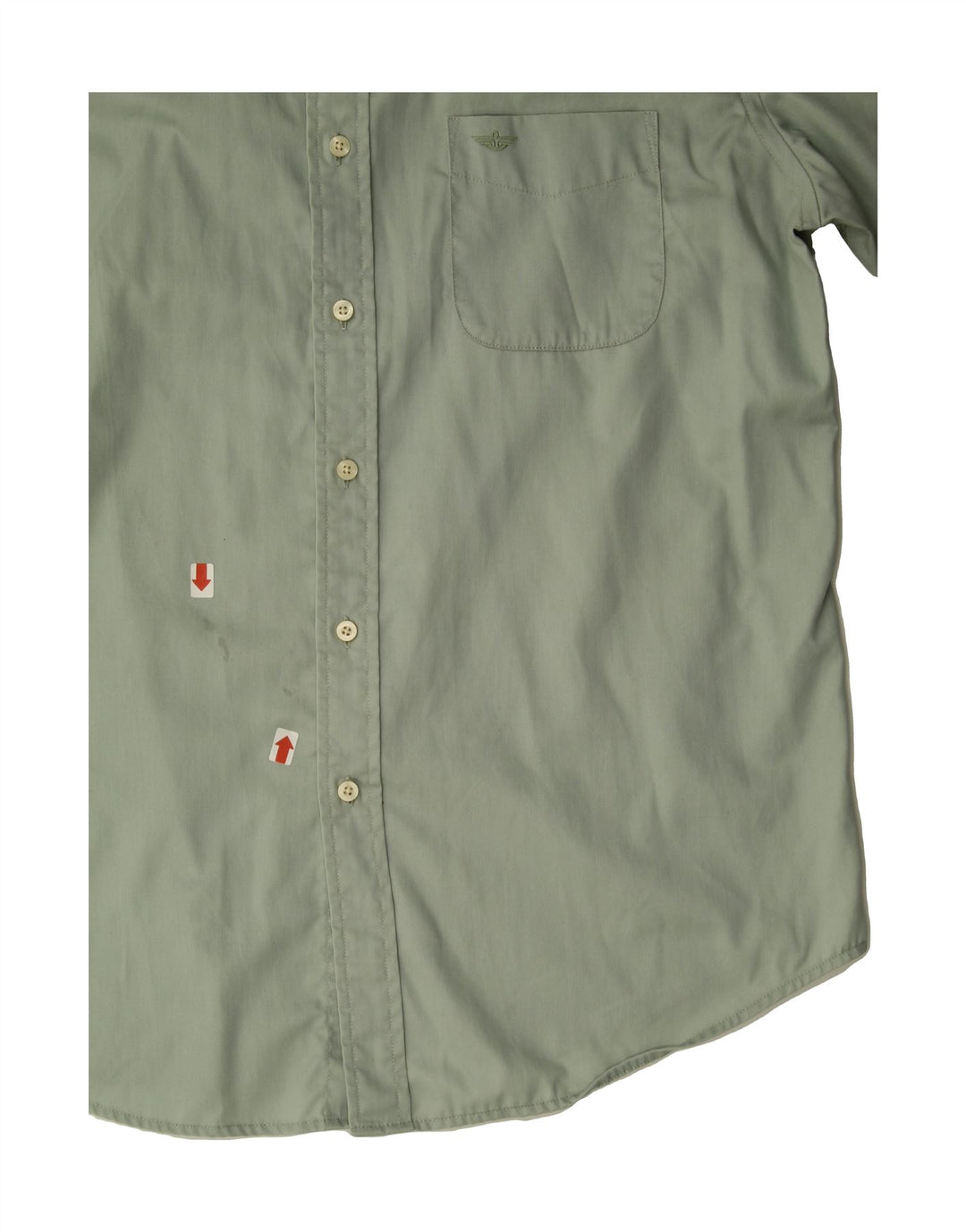 DOCKERS Mens Short Sleeve Shirt Large Green Cotton Vintage Dockers and Second-Hand Dockers from Messina Hembry 