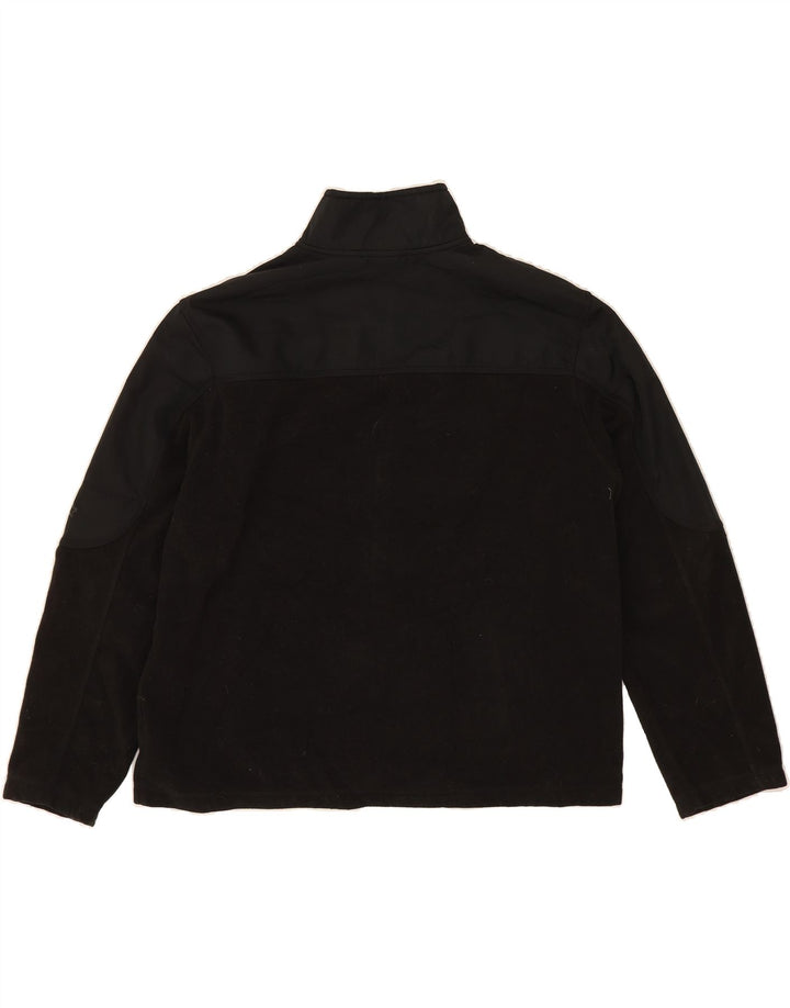 VINTAGE Mens Fleece Jacket UK 46/48 XL Black Polyester Vintage Vintage and Second-Hand Vintage from Messina Hembry 