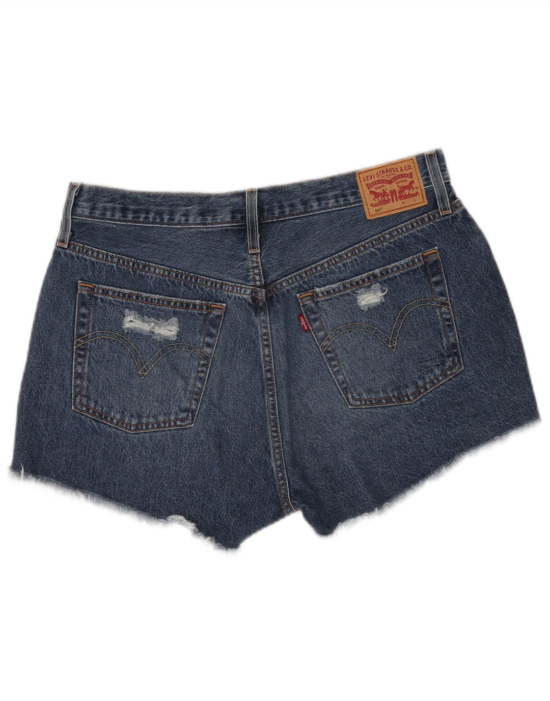 Levi's ženske 501 kratke traper kratke hlače W32 veliki plavi pamuk