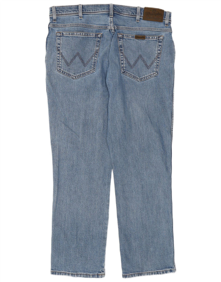 Wrangler muške ravne traperice regularnog kroja W36 L30 plavi pamuk