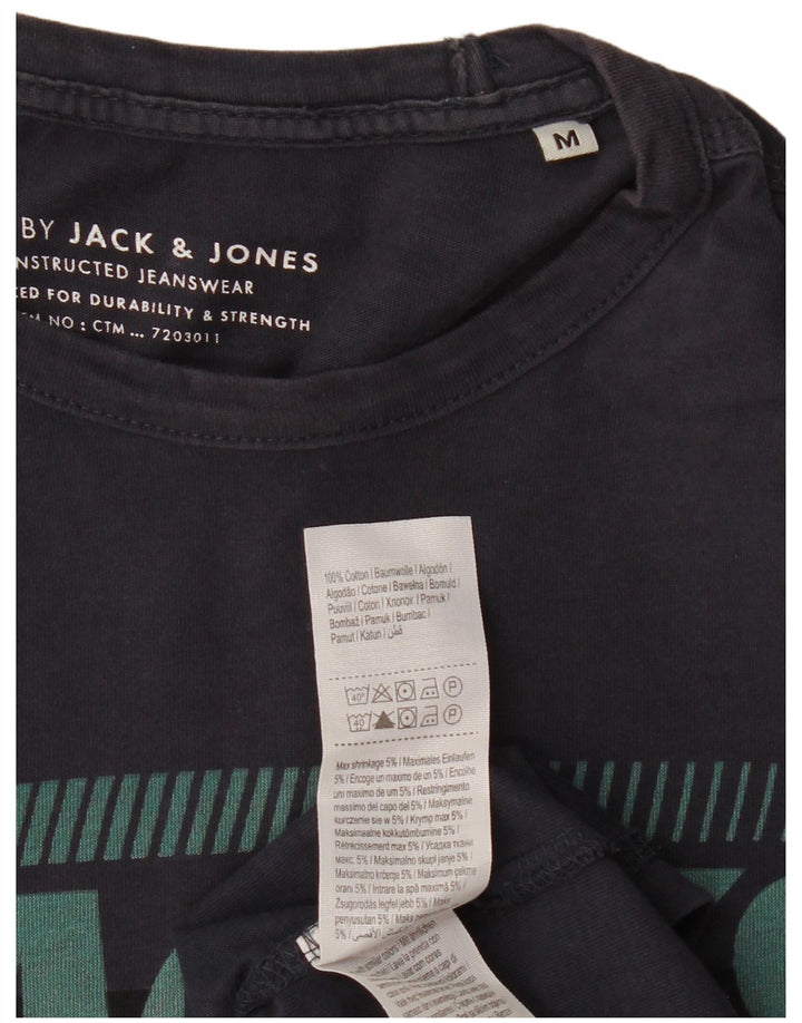 JACK & JONES Muška majica kratkih rukava s grafičkim motivima Srednji tamnoplavi pamuk