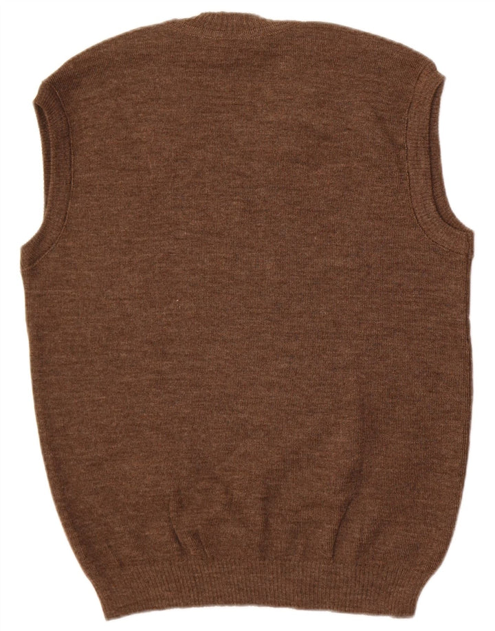 Strickmoden muški prsluk bez rukava EU 54 XL smeđa vuna