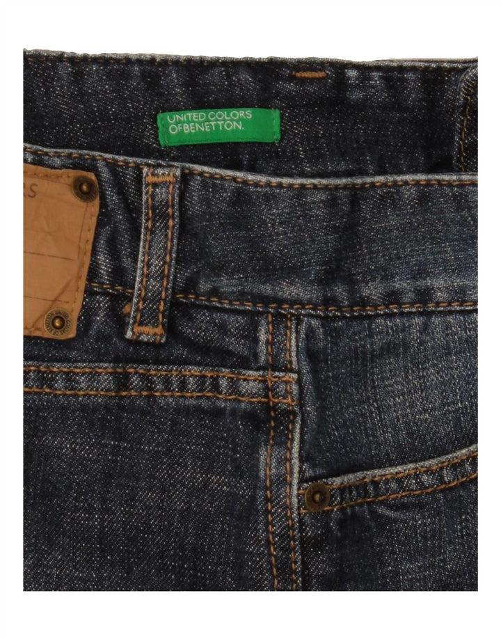 BENETTON Womens Denim Skirt W30 Medium  Navy Blue Vintage Benetton and Second-Hand Benetton from Messina Hembry 