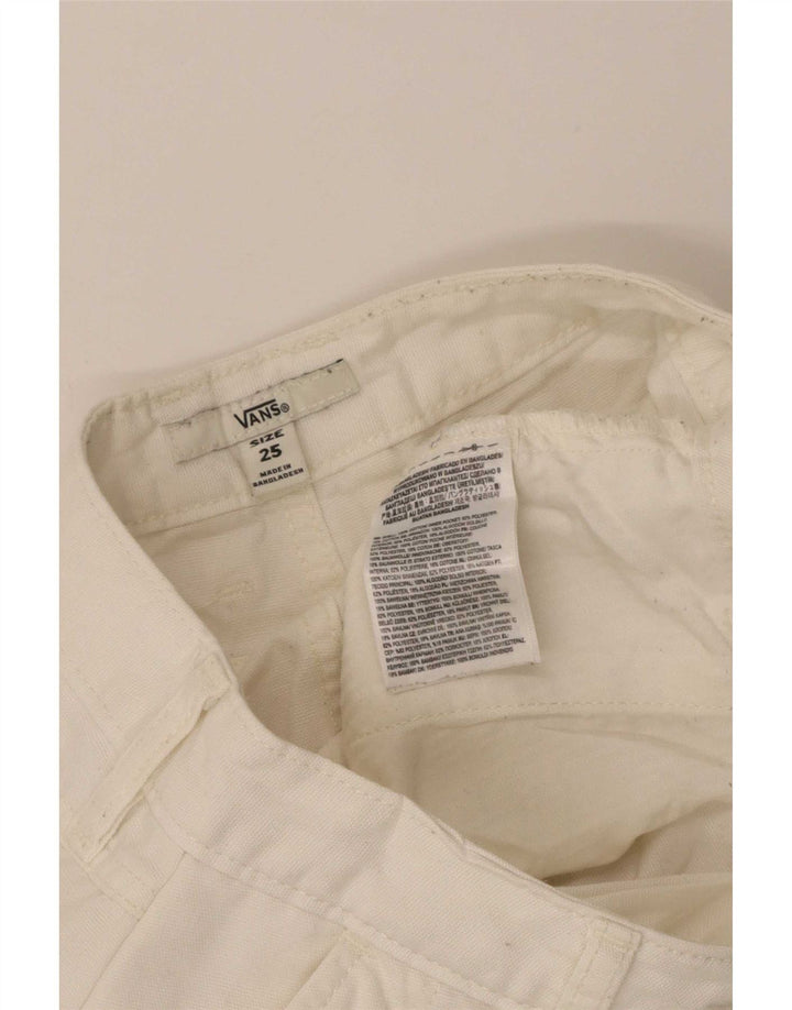 Vans ženske ravne kargo hlače W25 L27 bijeli pamuk