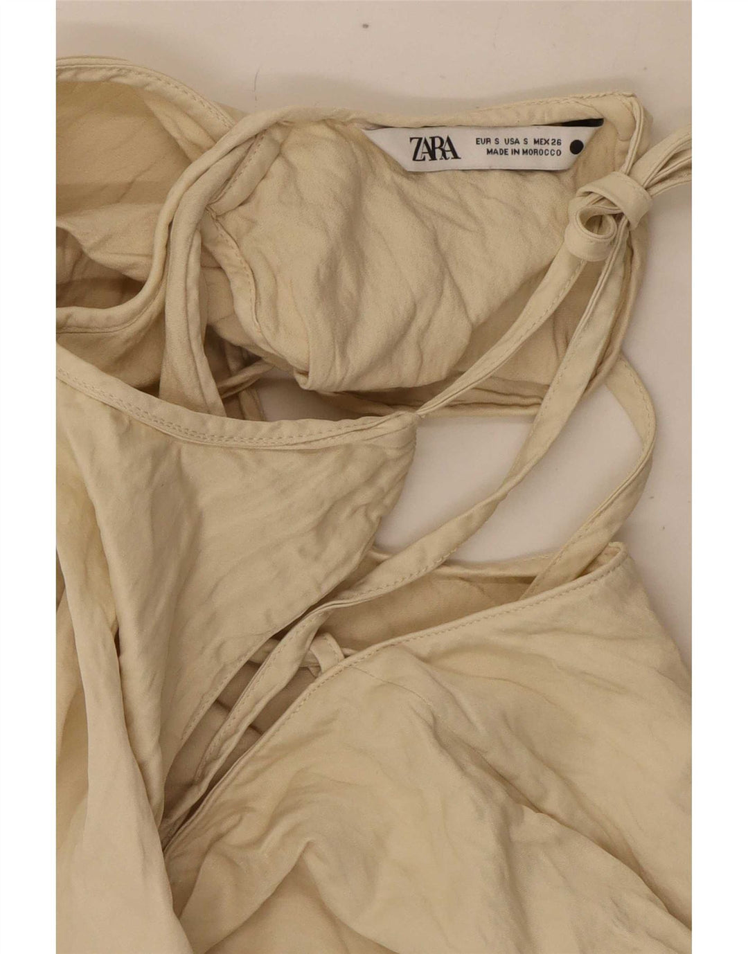 Zara ženska majica s halterima UK 10 Small off white viskoza