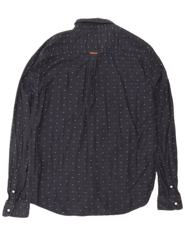 SUPERDRY muška majica standardnog kroja XL tamnoplavi pamuk na točkice