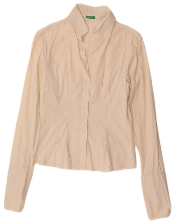 Benetton ženska svečana košulja UK 6 XS od bijelog pamuka