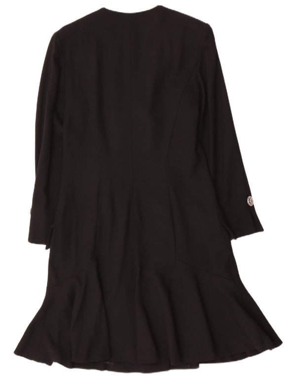 Soprano ženska košulja dugih rukava UK 14 Srednja crna vunena haljina