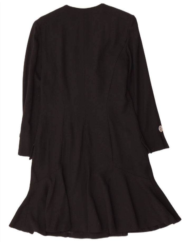 Soprano ženska košulja dugih rukava UK 14 Srednja crna vunena haljina