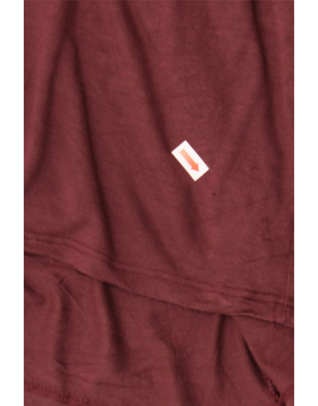 BENETTON Womens Oversized Top Long Sleeve UK 10 Small Maroon Viscose Vintage Benetton and Second-Hand Benetton from Messina Hembry 