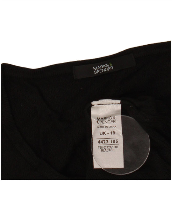 MARKS & SPENCER Ženska pulover s okruglim izrezom UK 18 XL crna
