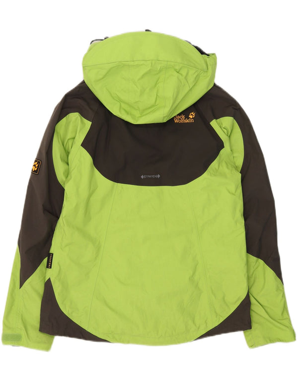 Jack Wolfskin ženska kišna jakna s kapuljačom UK 12/14 srednje zelene boje
