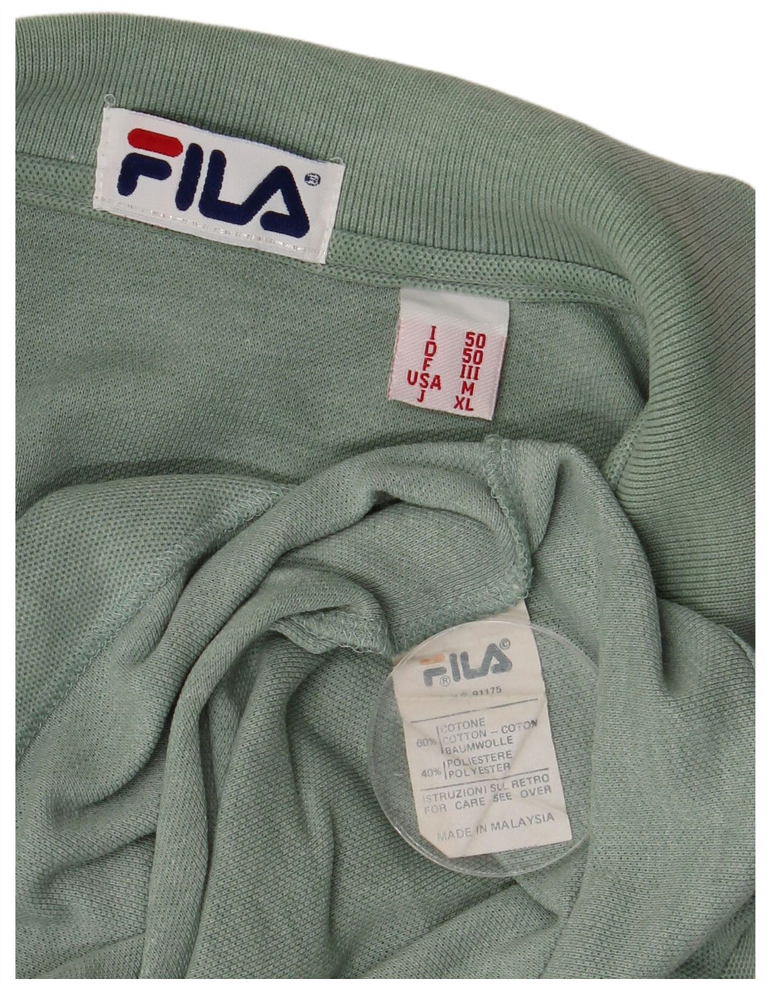 Fila muška polo majica srednje zelene boje pamuka