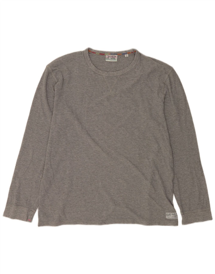 SCOTCH & SODA Muška majica dugih rukava 2XL, sivi pamuk