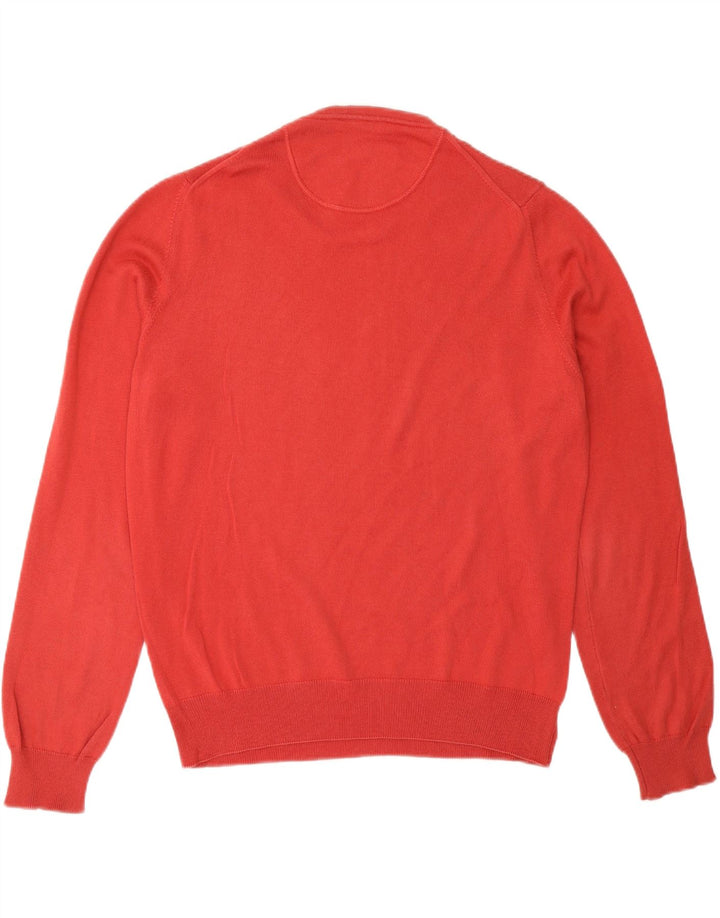 TRUSSARDI Mens Crew Neck Jumper Sweater Medium Red Cotton Vintage Trussardi and Second-Hand Trussardi from Messina Hembry 