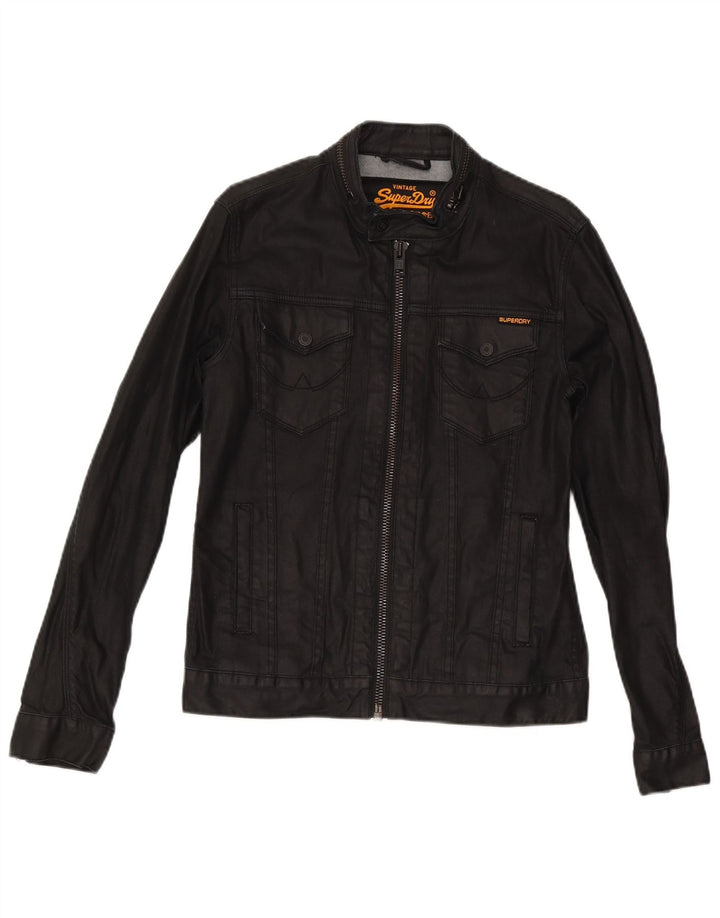 Superdry muška traper jakna UK 36 Mala crna pamuk