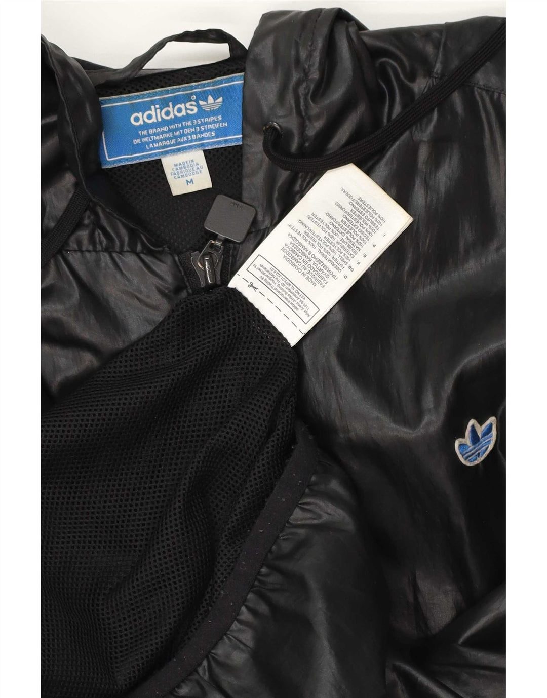 Adidas muška kišna jakna s kapuljačom UK 38 srednji crni poliester