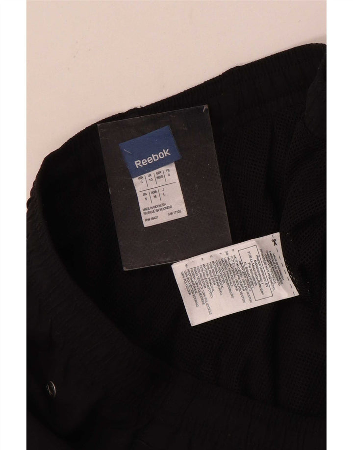 Reebok Ženske Capri Trenirke Hlače UK 10 Male crne poliesterske