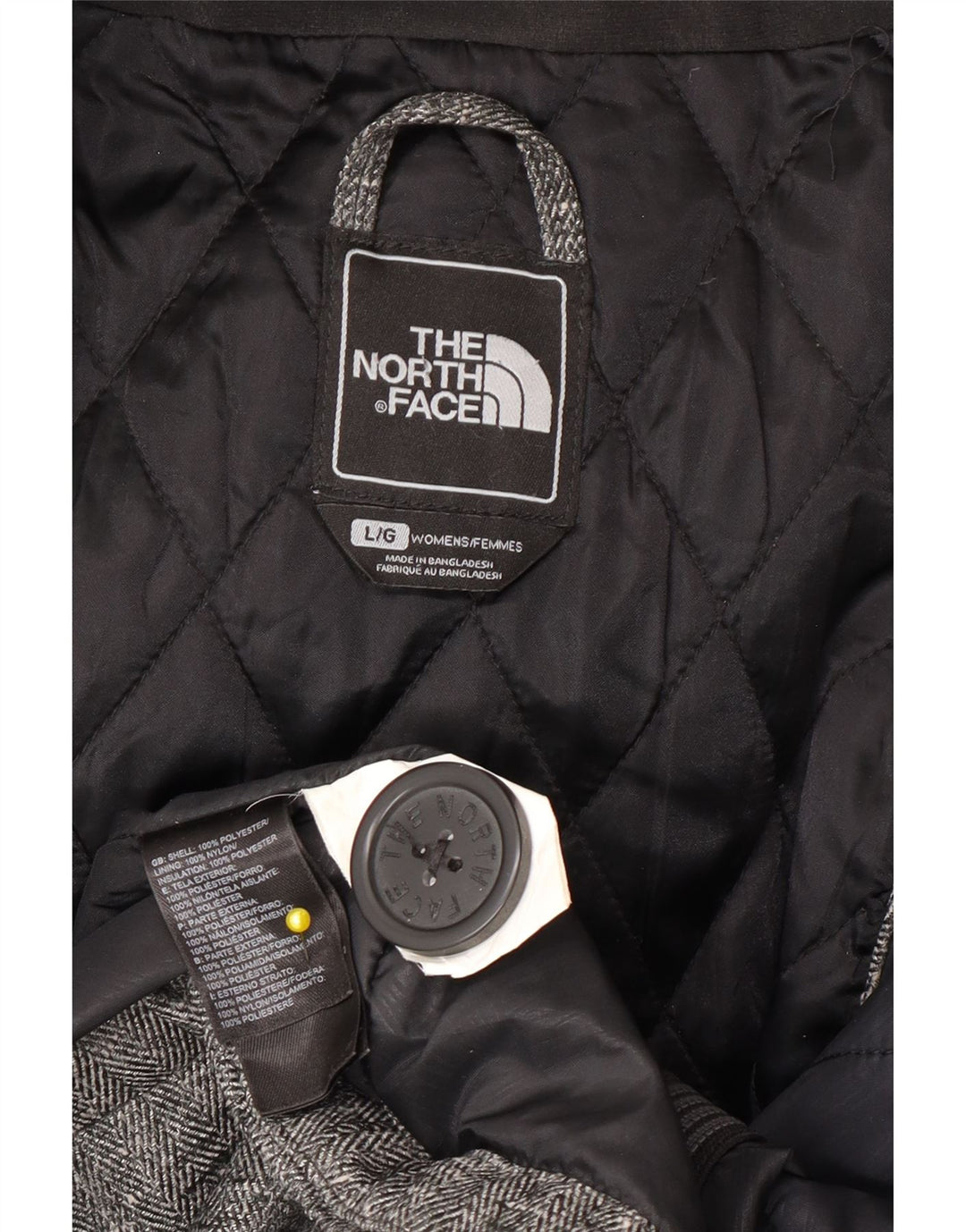The North Face ženska bomber jakna s kapuljačom UK 16 velika siva riblja kost
