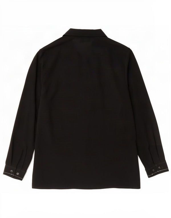 Marks & Spencer Ženska St. Michael Graphic Bluza košulja UK 14 Velika crna