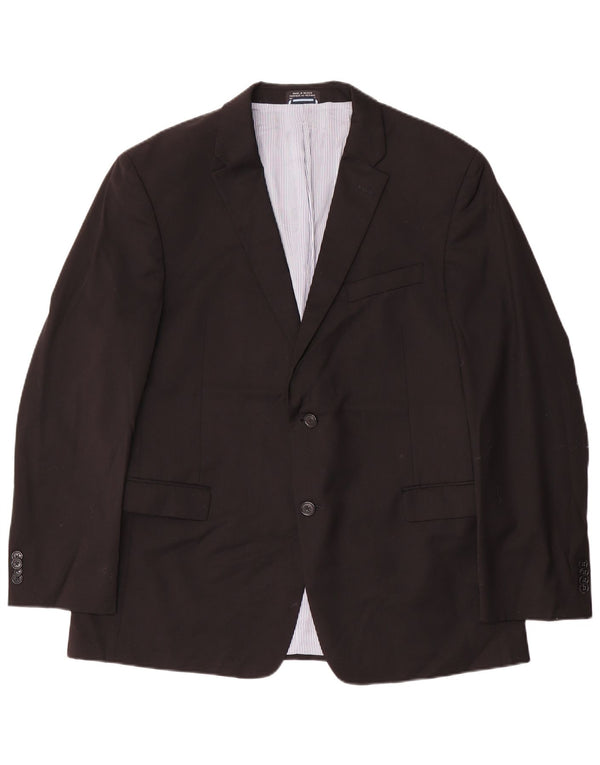 Tommy Hilfiger Mens 2 Button Blazer Jacket UK 44 2XL Black Wool