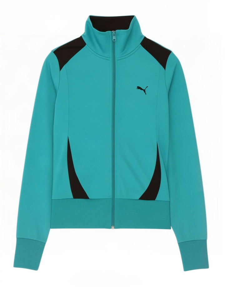 Puma ženska gornja jakna trenirke UK 12 srednje tirkizne boje