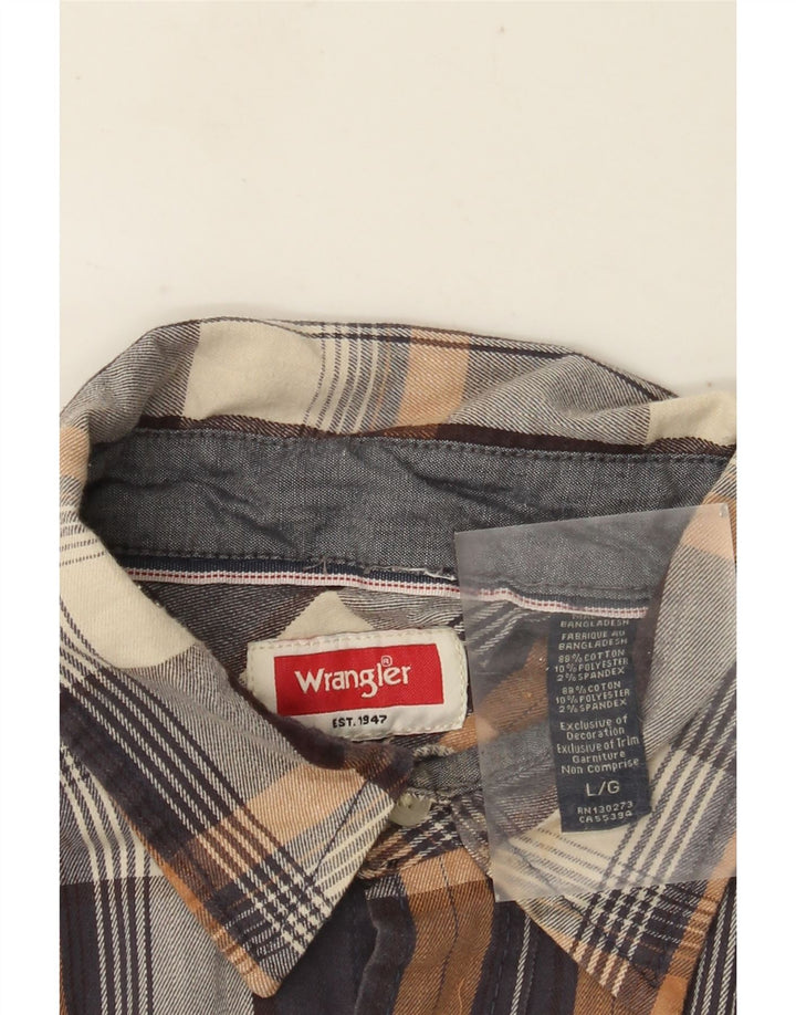 WRANGLER Muška flanelska košulja, pamuk, veliki raznobojni karirani komad