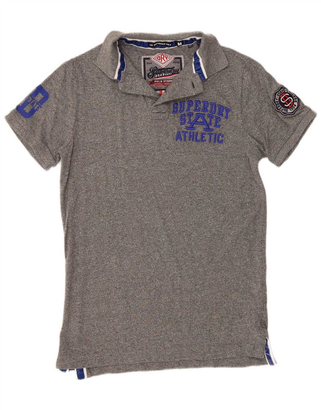 SUPERDRY muška grafička polo majica srednje sivi pamuk