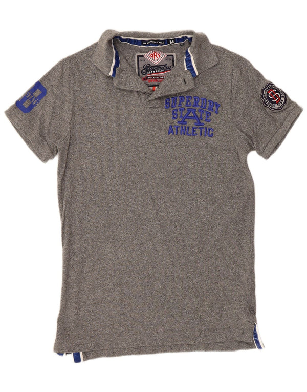 SUPERDRY muška grafička polo majica srednje sivi pamuk
