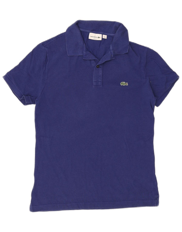 Lacoste muška uska polo majica veličine 4 srednje plavi pamuk