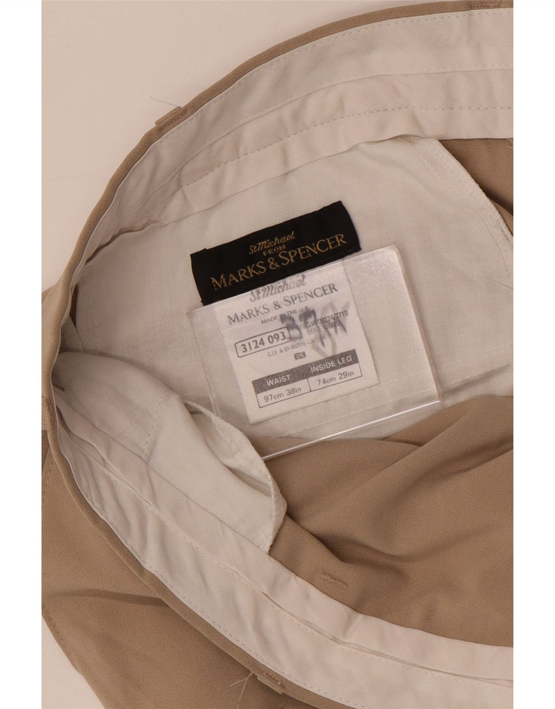 Marks & Spencer muške skraćene hlače W38 L24 bež poliester