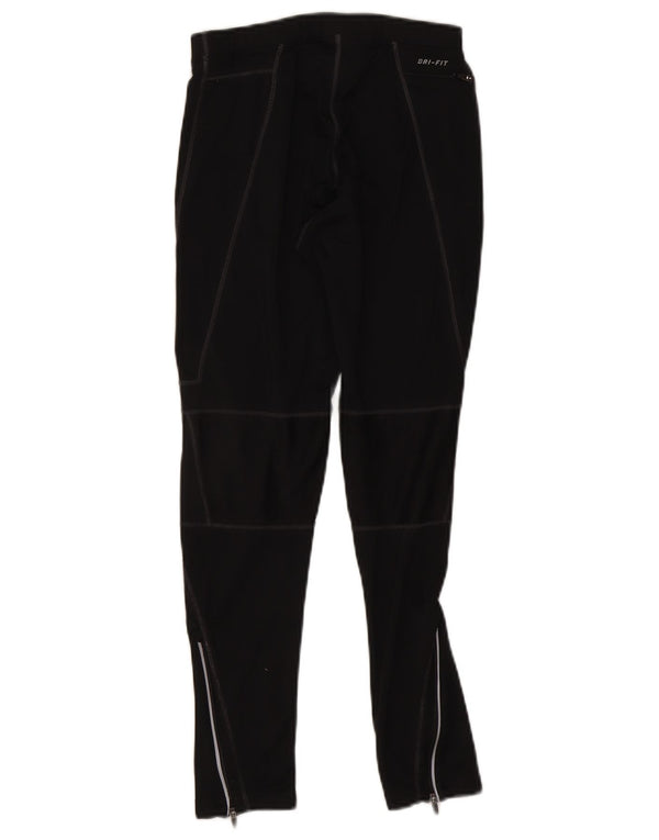 Nike Ženske Dri Fit Leggings UK 12 Srednje crni poliester