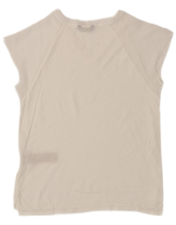 Massimo Dutti Ženska majica kratkih rukava UK 10 Small White Lyocell