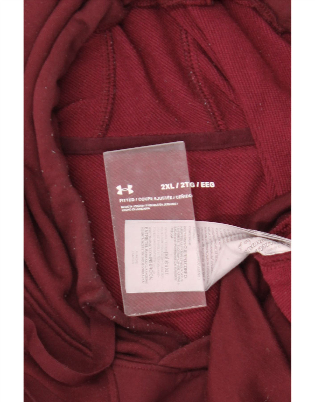 Under Armour muška majica s kapuljačom 2XL bordo poliester