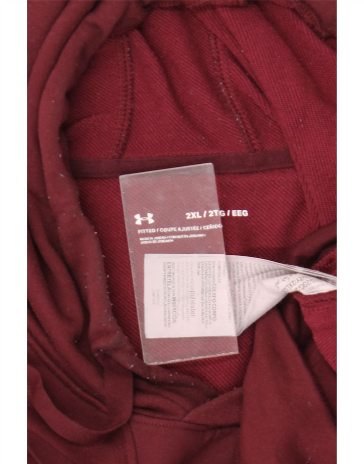 Under Armour muška majica s kapuljačom 2XL bordo poliester