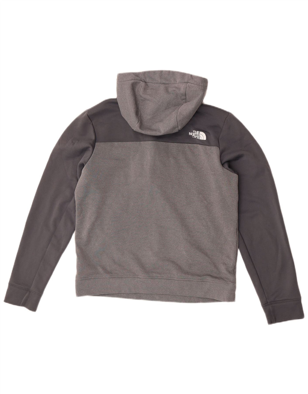 The North Face muška majica s kapuljačom i izrezom s patentnim zatvaračem srednje sivi poliester
