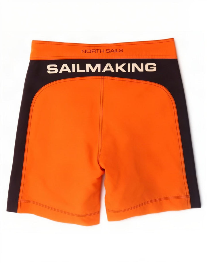 North Sails Muške kratke hlače za kupanje s grafičkim motivima srednje narančaste boje