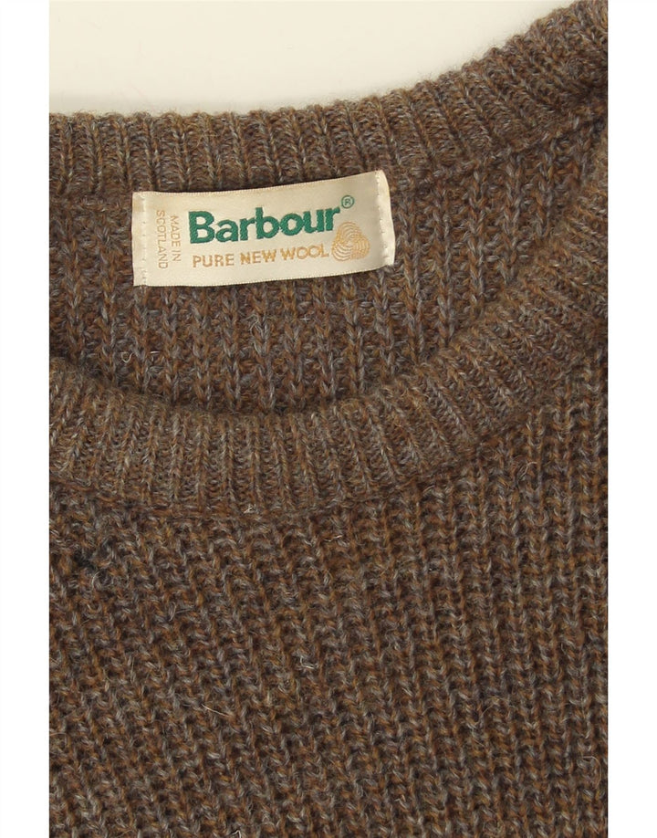 BARBOUR Muški džemper s okruglim izrezom Srednji kaki Nova vuna