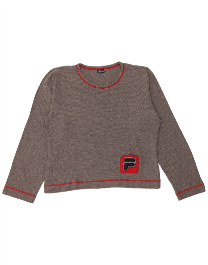 Fila ženska majica dugih rukava s kratkim rukavima UK 16 velika siva