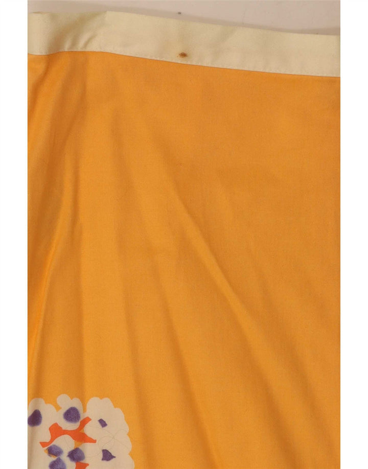 Benetton ženska pencil suknja W28 srednje žuta cvjetna