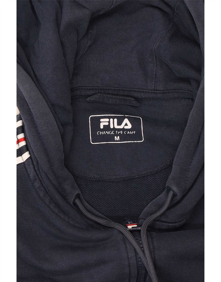 Fila muški pulover s kapuljačom s patentnim zatvaračem srednje tamnoplave pruge