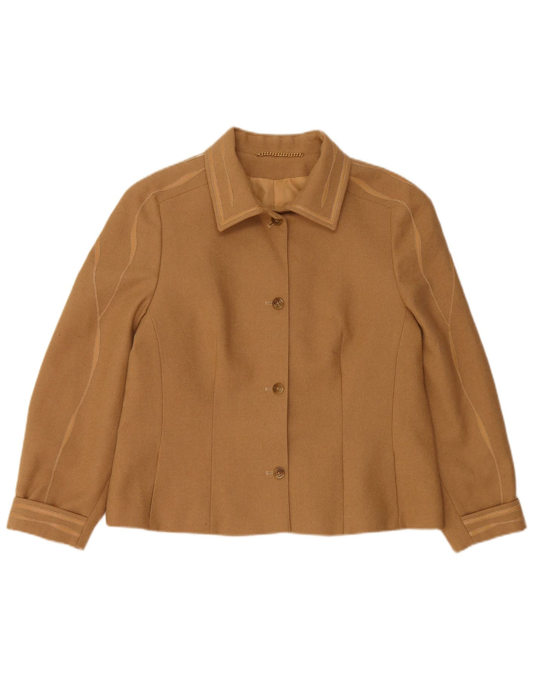 COJANA Ženska jakna sa 4 gumba UK 16 Velika bež vuna