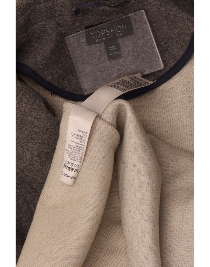 Topshop ženski preveliki kaput UK 10 Small Grey Flected Acrylic