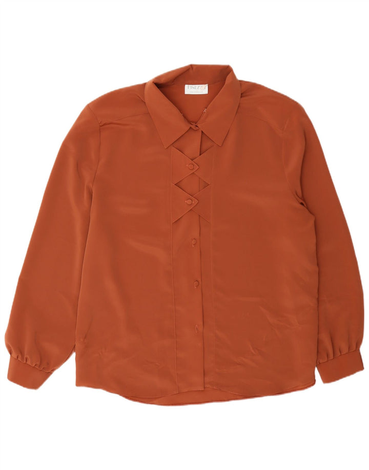 Vintage ženska košulja bluza UK 16 velika smeđa