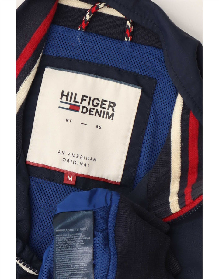 Tommy Hilfiger muška bomber jakna UK 38 Medium tamnoplavi prugasti poliamid