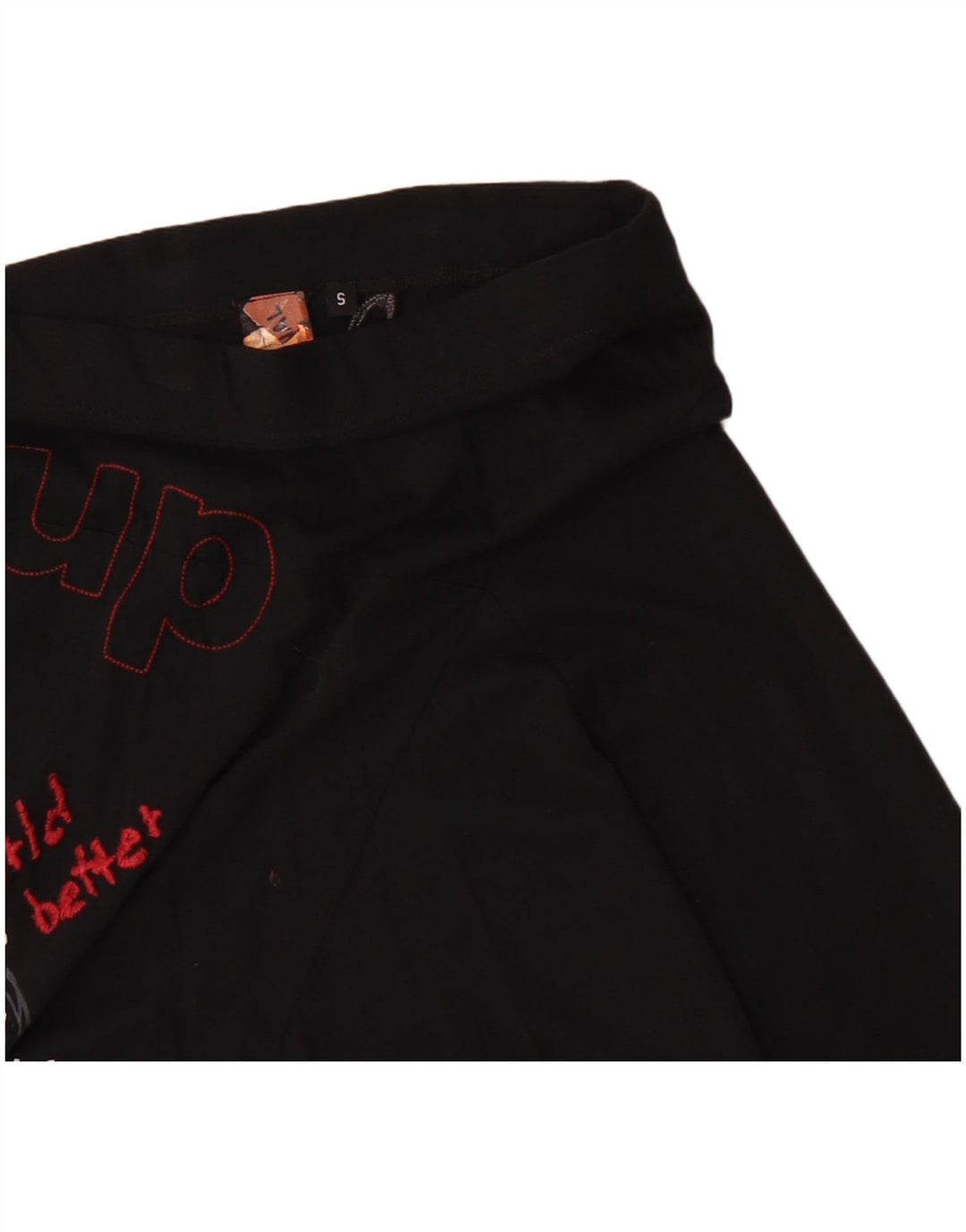 Desigual ženska grafička suknja A-kroja mala W25 crni pamuk